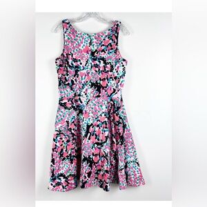 Lilly Pulitzer Gosling Sweet Nothings Flare Dress 100% Cotton Womens Size 12